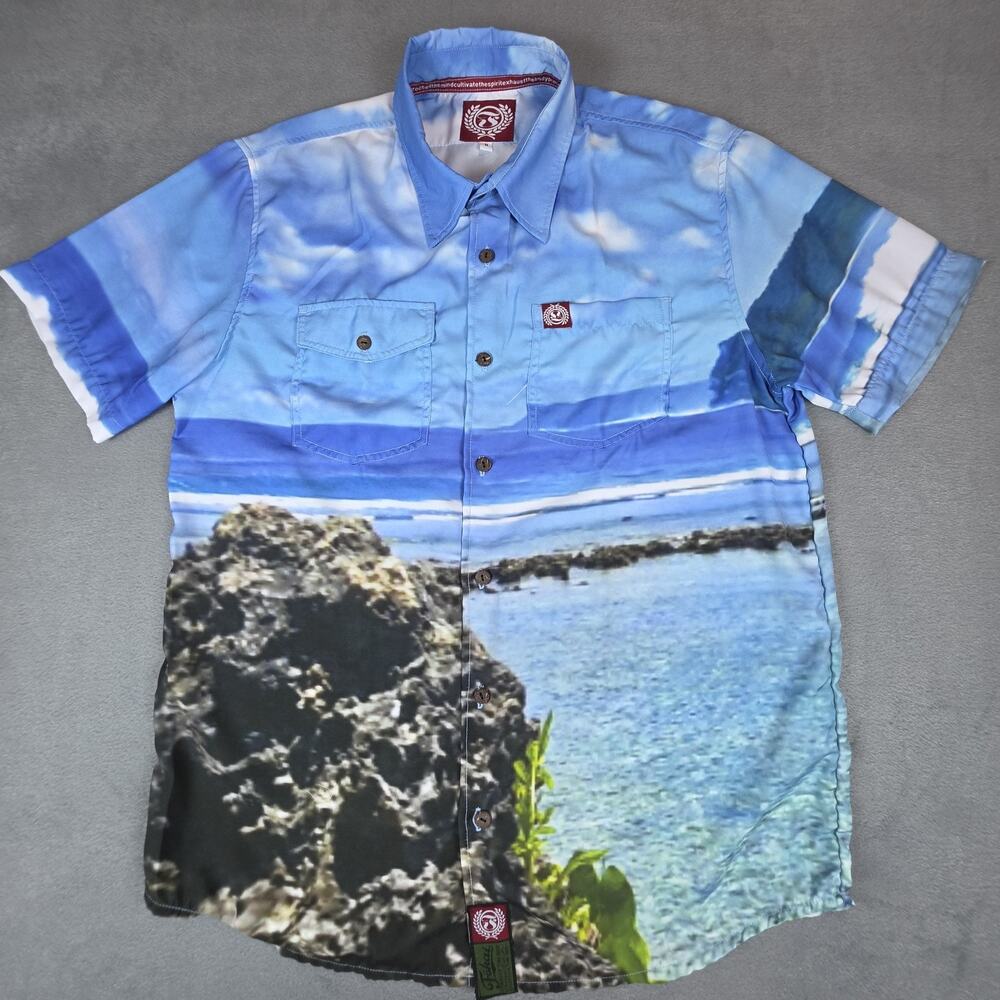 Hawaiian Shirt SM Style Embroidered JoJo Part 5 Diavolo Character L Vintage